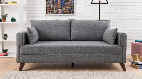 Canapea cu 2 Locuri Ariana, Gri, 177 x 85 x 81 cm