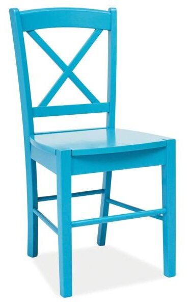 Scaun din lemn, albastru deschis, CD-56