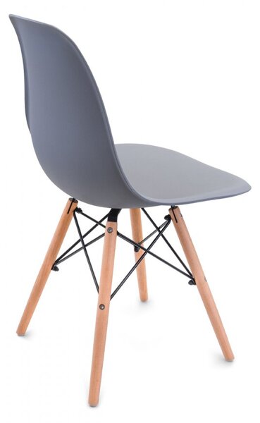 Scaune de sufragerie 4buc gri, stil scandinav Classic