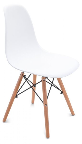 Scaun de sufragerie alb, stil scandinav Classic
