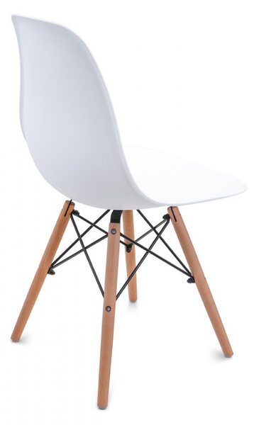 Scaun de sufragerie alb, stil scandinav Classic