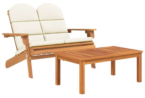 Set mobilier de grădină Adirondack, 2 piese, lemn masiv acacia