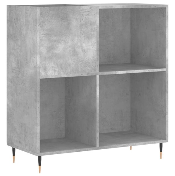 Dulap pentru discuri gri beton 84,5x38x89 cm lemn compozit