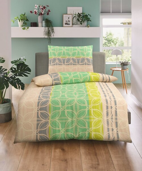 Lenjerie de pat creponata ROMANCE verde Dimensiune lenjerie de pat: 70 x 90 cm | 140 x 200 cm