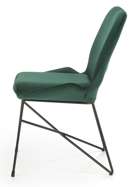 Scaun de masa catifea Verde Inchis, LASE 454