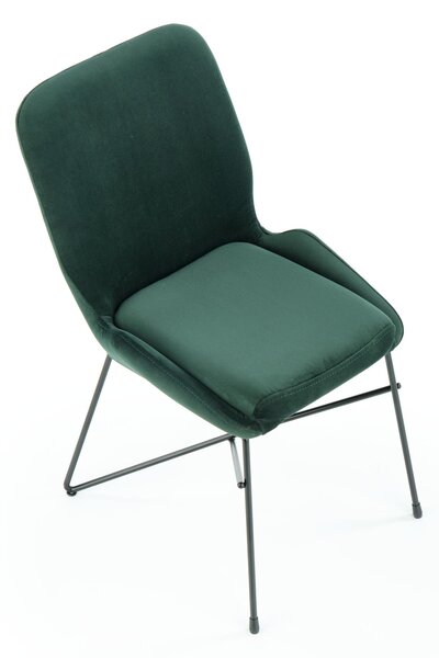 Scaun de masa catifea Verde Inchis, LASE 454