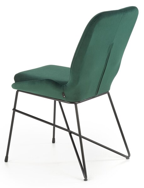 Scaun de masa catifea Verde Inchis, LASE 454
