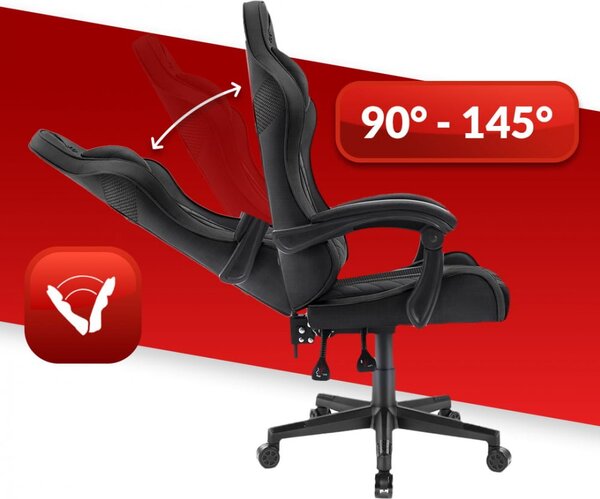Scaun de gaming negru 1004 BLACK
