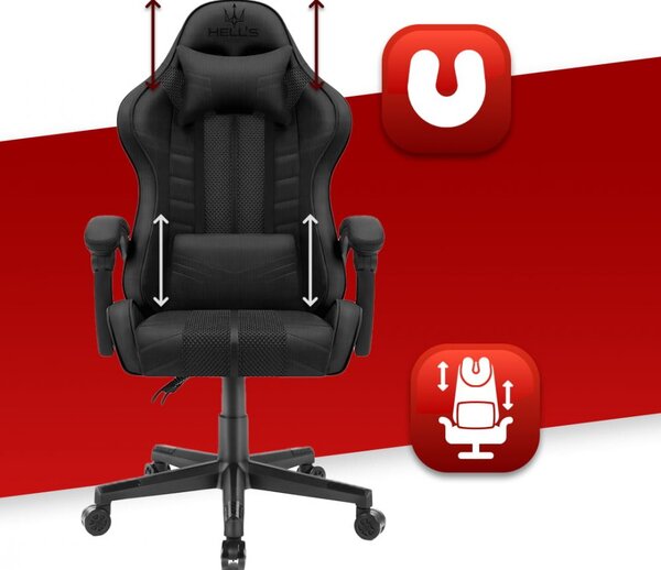 Scaun de gaming negru 1004 BLACK
