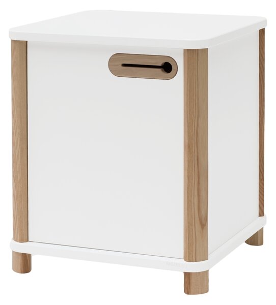 Cabinet din MDF si lemn de frasin, cu 1 usa Ashme White, l42xA42xH48 cm