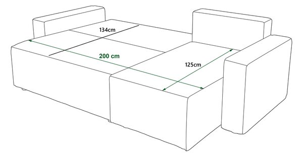 Colțar Cordova (verde) (S). Promo -15%. 1153201