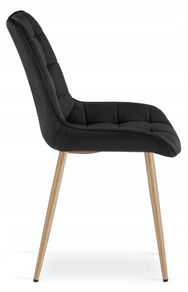 Scaun de catifea neagra BERA