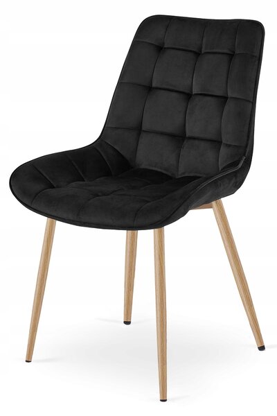 Scaun de catifea neagra BERA