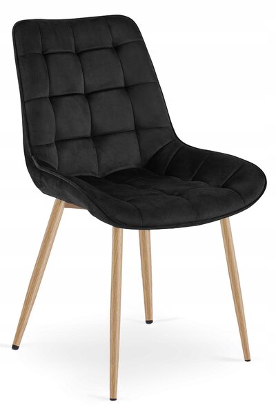 Scaun de catifea neagra BERA