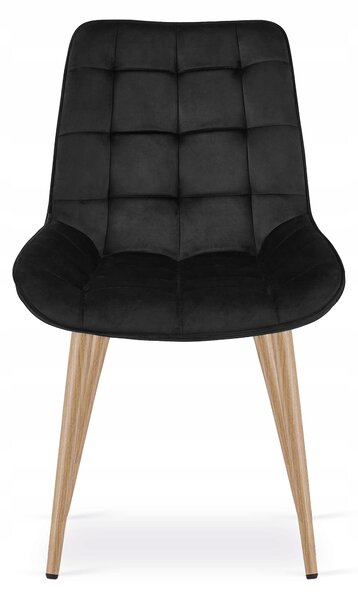 Scaun de catifea neagra BERA