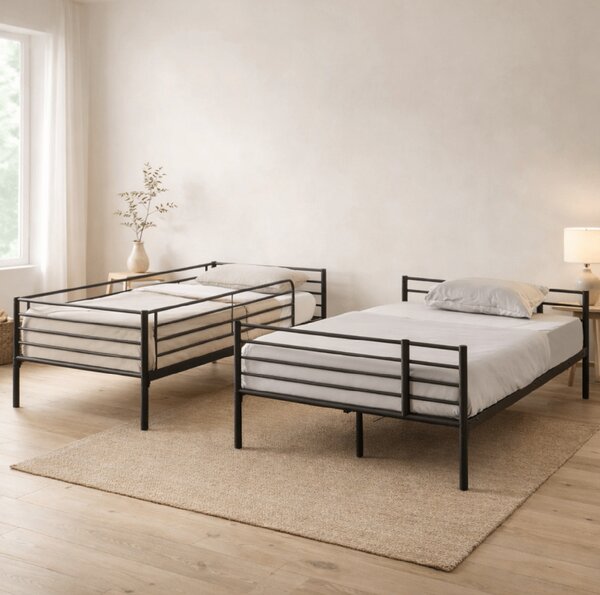JAKS Pat supraetajat negru 90/120 x 200 cm Tres