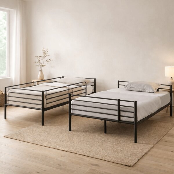 JAKS Pat supraetajat negru 90/120 x 200 cm Tres