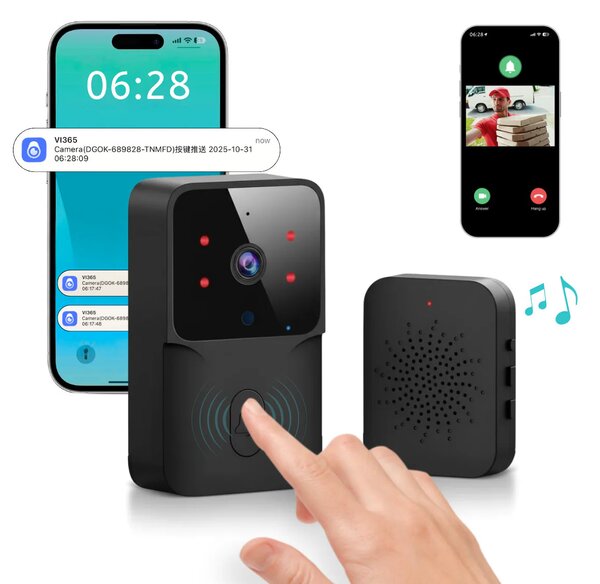Sonerie Video Smart 4K WiFi, Night Vision, Audio Bidirectional