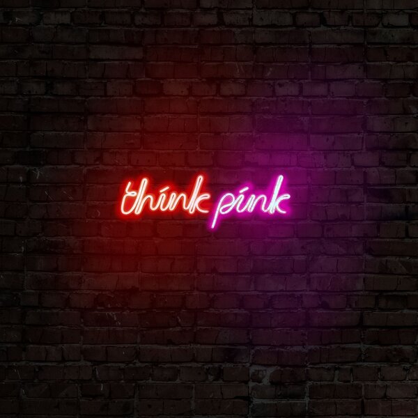 Aplica de Perete Neon Think Pink, Roșu