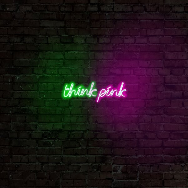 Aplica de Perete Neon Think Pink, Verde