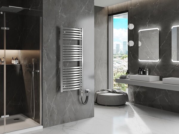 Mexen Helios, element electric de încălzire 1200x500 mm + tijă de încălzire 600 W, crom, W103-1200-500-2600-01