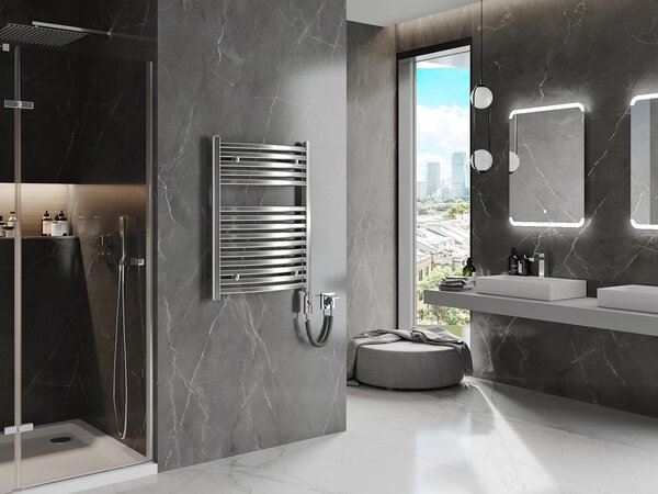 Mexen Helios, element electric de încălzire 800x600 mm + tijă de încălzire 600 W, crom, W103-0800-600-2600-01