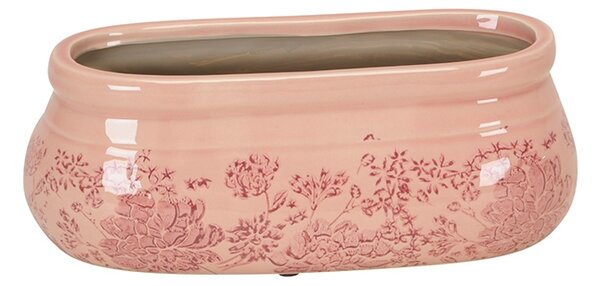 Jardiniera Precious din ceramica roz 29x13 cm