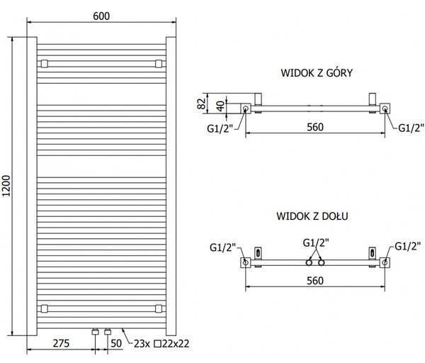 Mexen Pluton, element electric de încălzire 1200x600 mm + tijă de încălzire 900 W, alb, W106-1200-600-2900-20