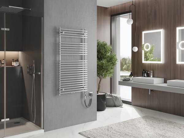 Mexen Sol, element electric de încălzire 1200x600 mm + tijă de încălzire 600 W, crom, W125-1200-600-2600-01