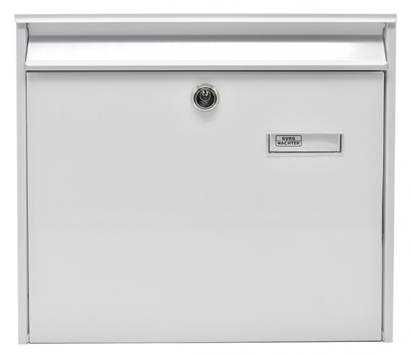 Cutie postala Premium BURG-WACHTER model Potsdam 877 din otel galvanizat cu incuiere 2 chei culoare alb 322 x 362 x 100 mm