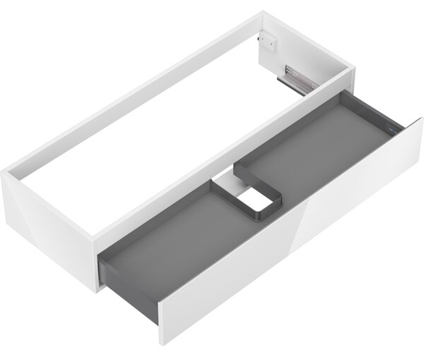 Mexen Orio, mobilier de baie 120 cm, 1 sertar, alb lucios, 91A10-12023-1-BF00
