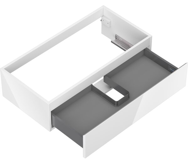 Mexen Orio, mobilier baie 90 cm, 1 sertar, alb lucios, 91A10-09023-1-BF00