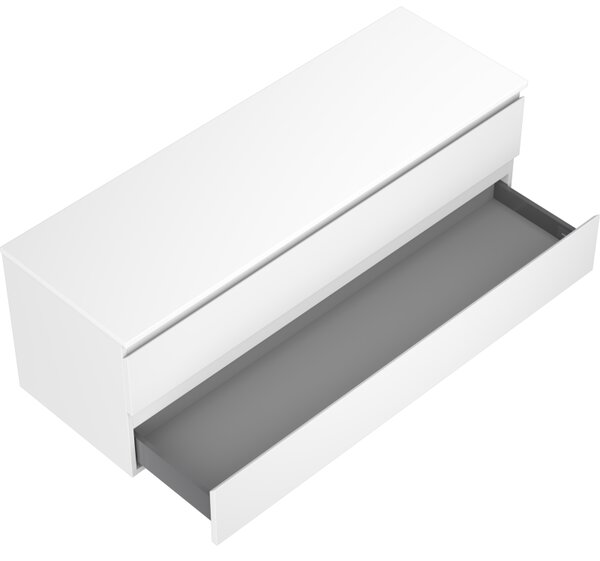 Mexen Orio, mobilier de baie sub lavoar 140 cm cu partea superioară, 2 sertare, alb mat, 91A10-14047-2-BFFC01