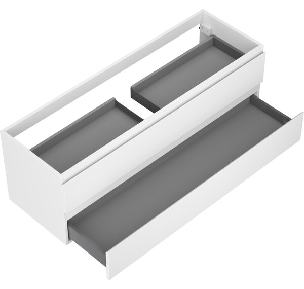 Mexen Orio, mobilier de baie sub chiuvetă 140 cm, 2 sertare, alb mat, 91A10-14047-2-BFF01