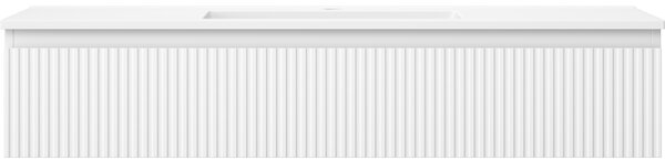 Mexen Rivel, mobilier de baie 120 cm cu lavoar Otis, 1 sertar, canelat, alb mat, 91A20-12023-1-BF01-W18M01