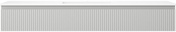 Mexen Rivel, mobilier baie 160 cm cu lavoar Otis, 1 sertar, canelat, gri mat/alb, 91A20-16023-1-BF62-W18M01