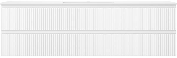 Mexen Rivel, mobilier de baie 160 cm cu lavoar Otis, 2 sertare, canelat, alb mat, 91A20-16047-2-BFF01-W18M01