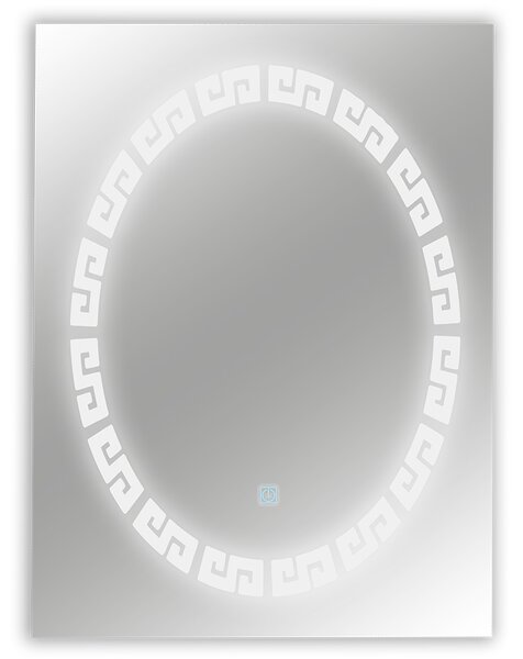 Oglinda baie Regata RO-115, cu iluminare si touch, 80 x 60 cm