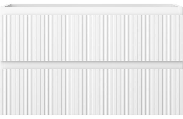 Mexen Rivel, mobilier baie 80 cm, 2 sertare, canelat, alb mat, 91A20-08047-2-BFF01