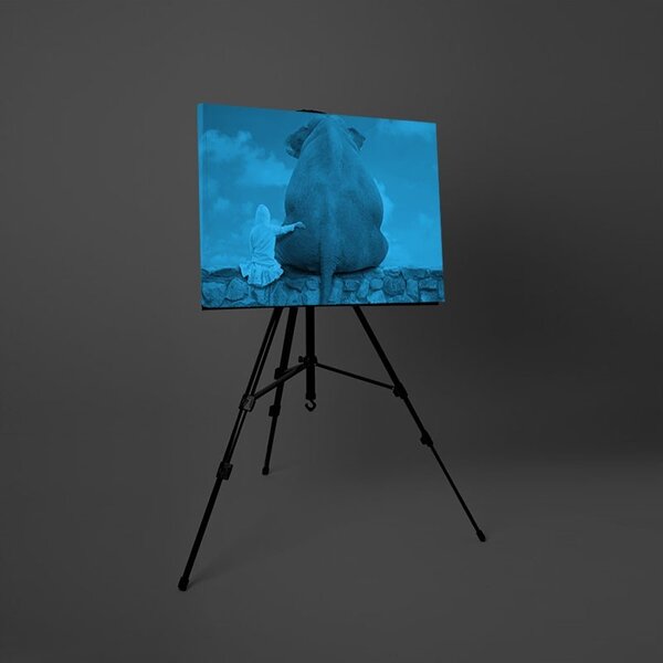 Tablou fosforescent, 40x60 cm, Prietenie Elefant
