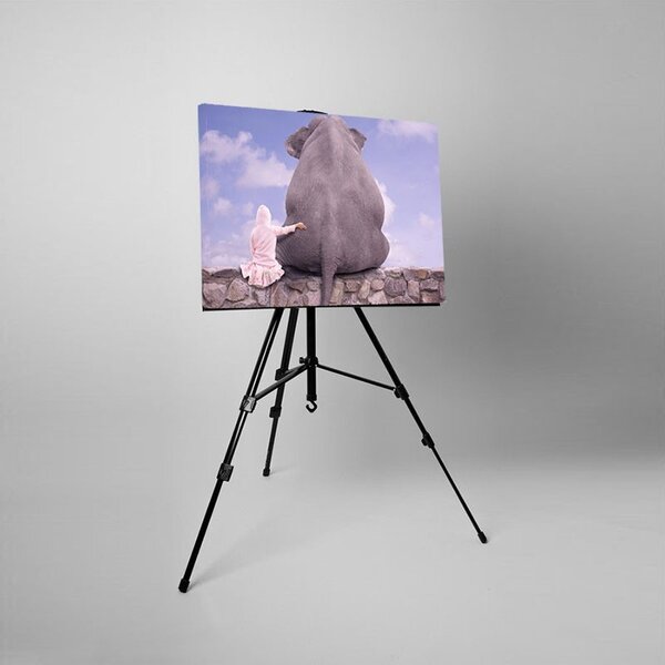 Tablou fosforescent, 40x60 cm, Prietenie Elefant