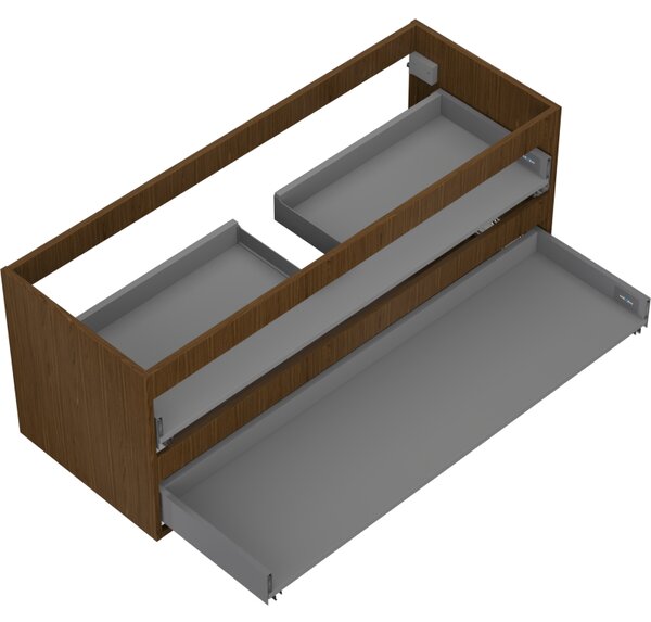 Mexen Box-A, dulap suspendat 120 cm, 2 sertare, nuc, 91AX0-1200-470-2-86