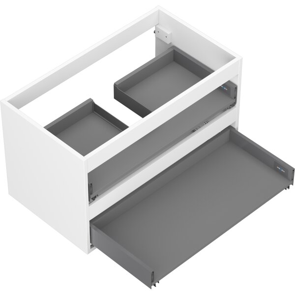 Mexen Box-A, dulap suspendat 80 cm, 2 sertare, alb mat, 91AX0-0800-470-2-01