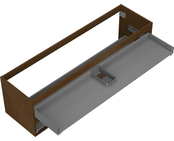 Mexen Box-A, dulap suspendat 160 cm, 2 sertare, nuc, 91AX0-1600-470-2-86