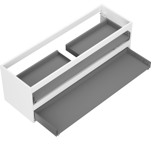 Mexen Box-A, dulap suspendat, 140 cm, 2 sertare, alb mat, 91AX0-1400-470-2-01