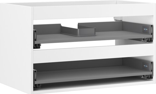 Mexen Box-A, dulap suspendat 80 cm, 2 sertare, alb mat, 91AX0-0800-470-2-01