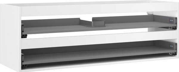 Mexen Box-A, dulap suspendat, 140 cm, 2 sertare, alb mat, 91AX0-1400-470-2-01