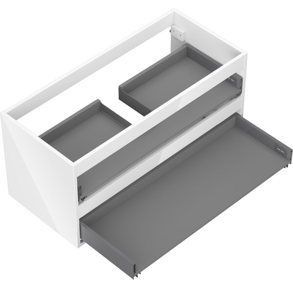 Mexen Box-A, dulap suspendat 100 cm, 2 sertare, alb lucios, 91AX0-1000-470-2-00