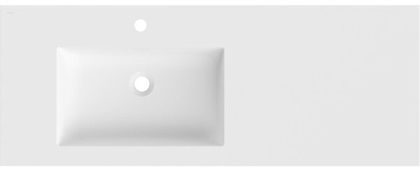 Lavoar încorporat Mexen Otis, 121 x 46,5 cm, stânga, alb mat, 25181201L