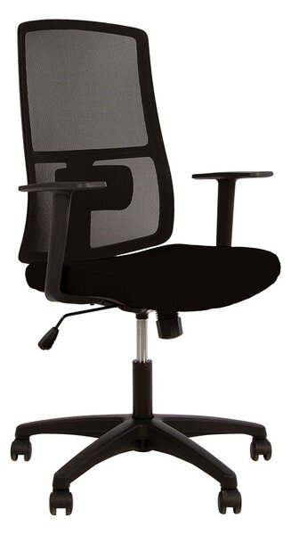Scaun de birou Tela SL, cu brate, mecanism Synchro light, mesh/textil, negru